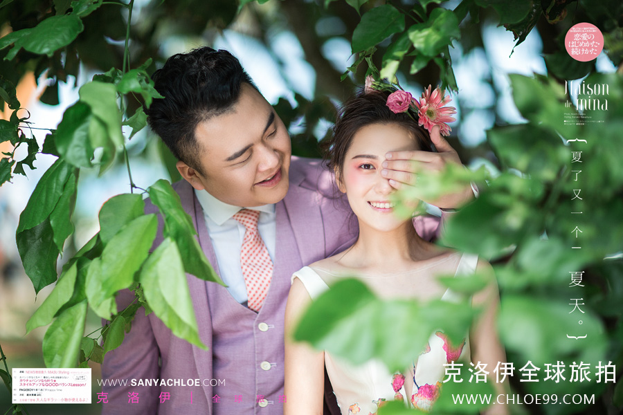 在中國的馬爾代夫“蜈支洲島”上享受浪漫蜜月